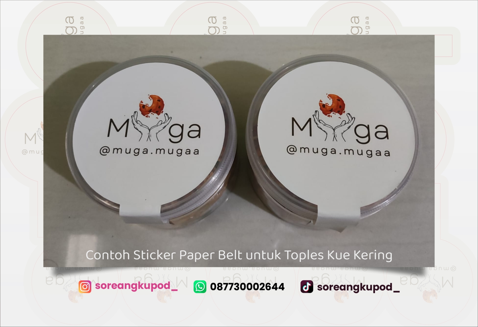 Contoh Sticker Paper Belt untuk Toples Kue Kering
